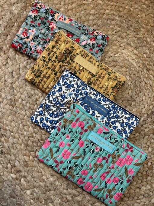 Pochette A5 coton matelassé