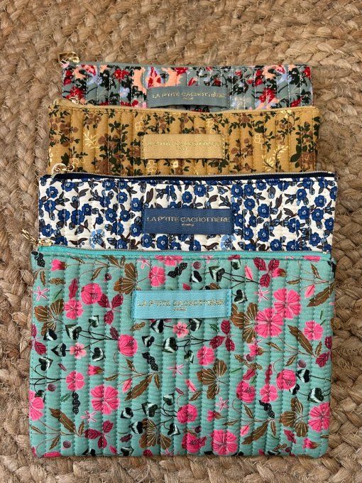 Pochette A5 coton matelassé