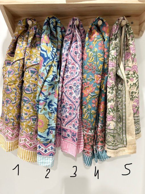Foulards INDIA Block Print 