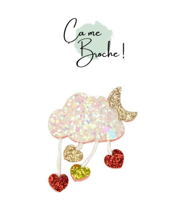 Broche Nuage paillettes 