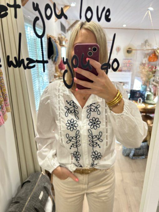 Chemise brodée SKYROS 