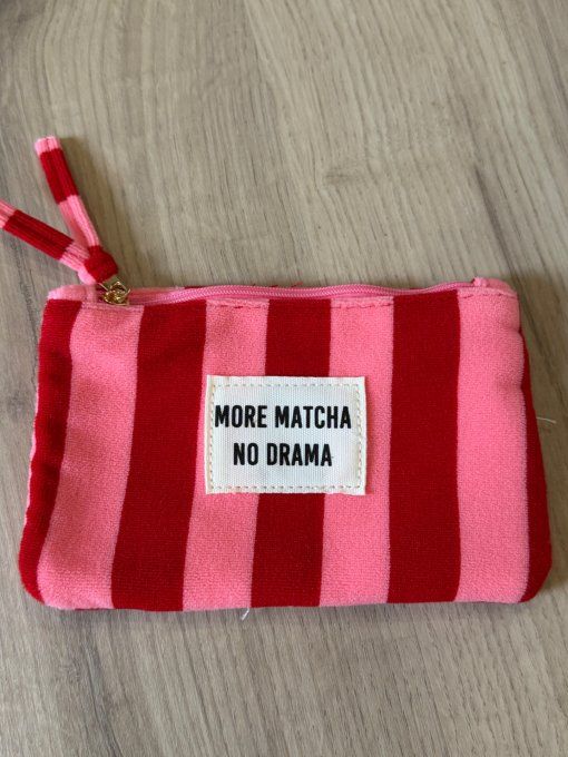 Pochette rayée Matcha