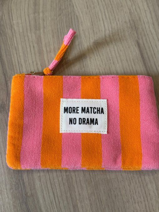 Pochette rayée Matcha