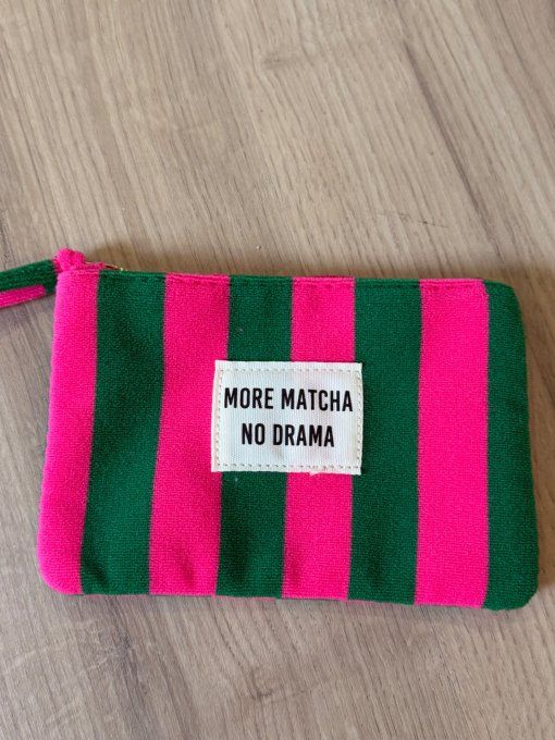 Pochette rayée Matcha