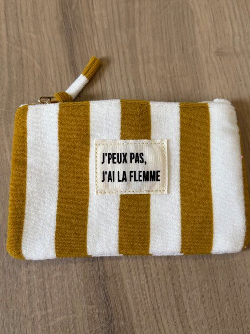 Pochette éponge rayée 