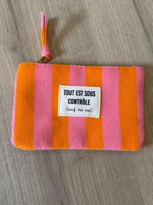 Pochette éponge rayée 