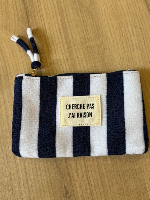 Pochette éponge rayée 