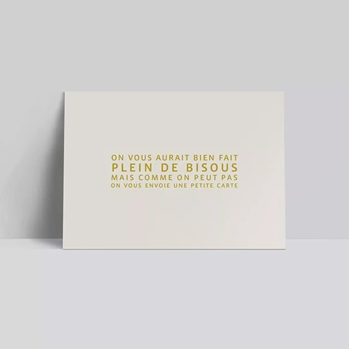 Carte "Classique" : On vous aurait bien fait plein de bisous (avec enveloppe)