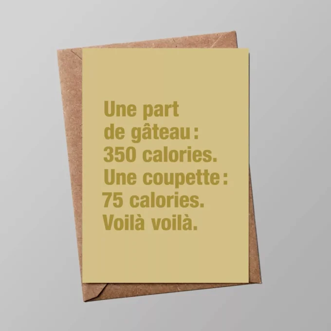 Carte "Anniversaire" : Gâteau ou apéro? (avec enveloppe)