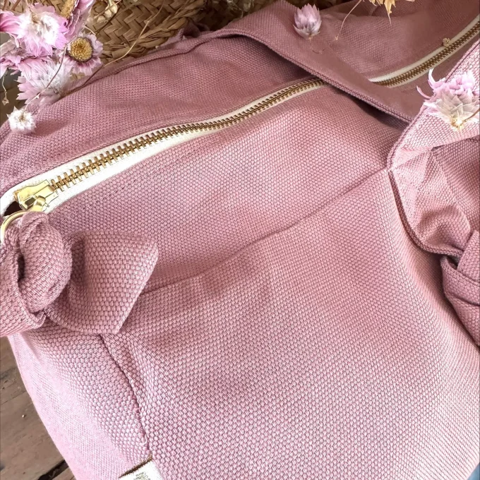 Sac polochon- Rose - Joyeuse baroudeuse