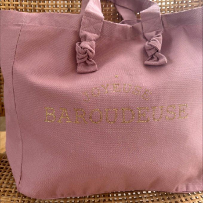 Cabas rose « Joyeuse Baroudeuse » 