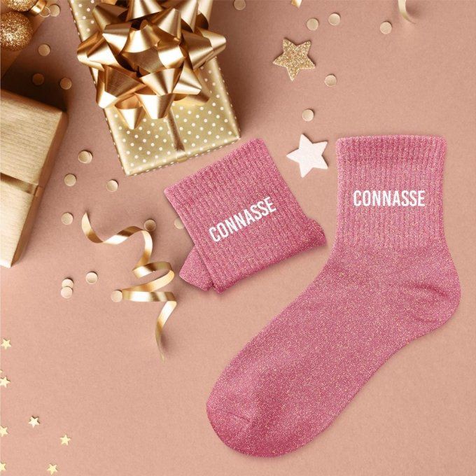 Chaussettes paillette Connasse 