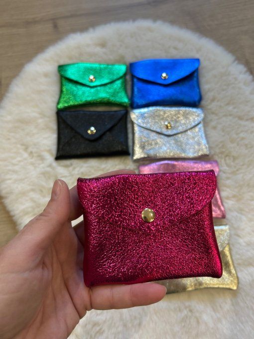 Porte cartes Glitter cuir 