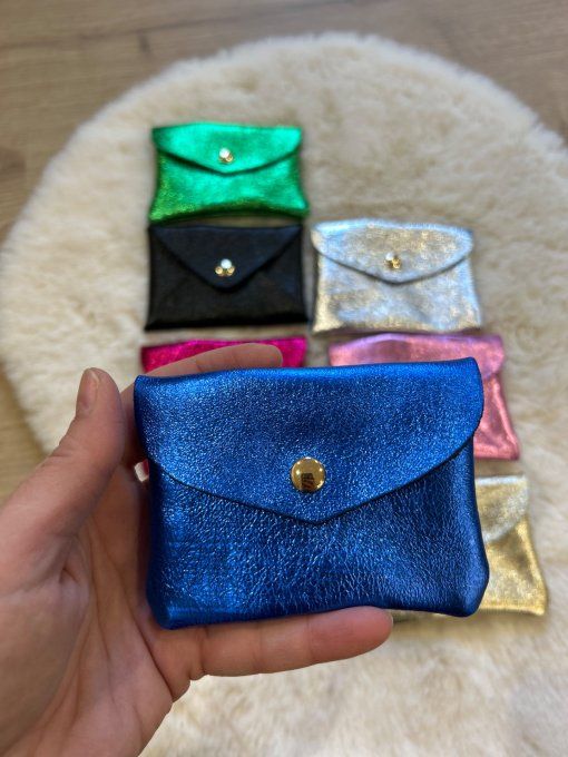 Porte cartes Glitter cuir 