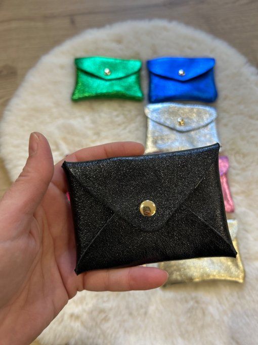 Porte cartes Glitter cuir 