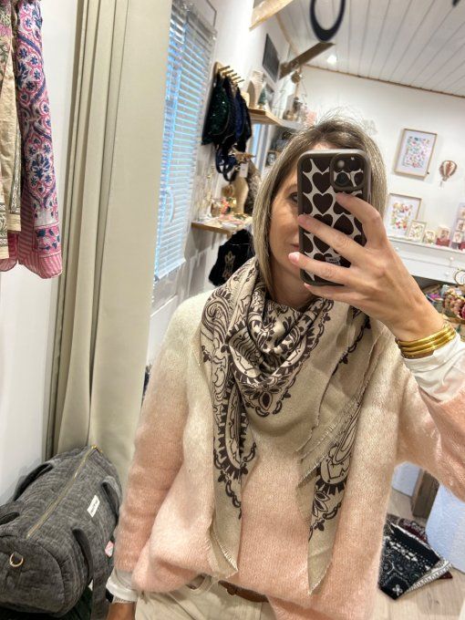 Foulard Bandana Taupe