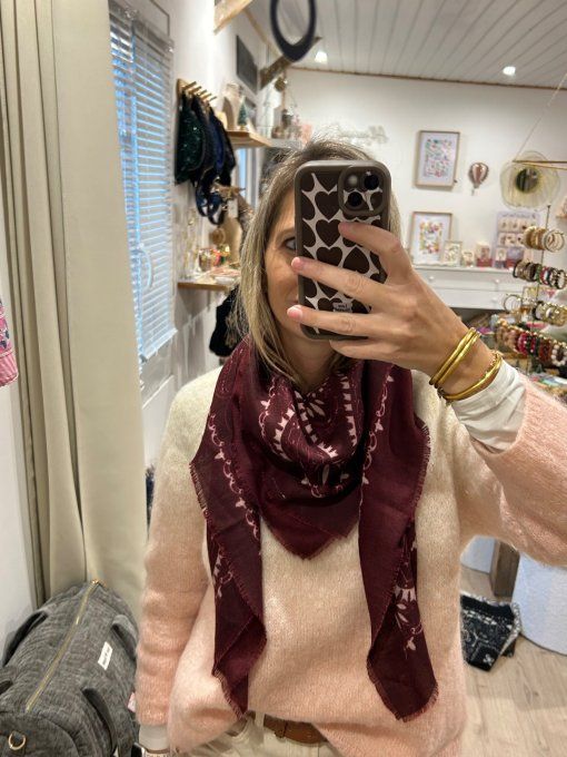 Foulard Bandana Bordeaux