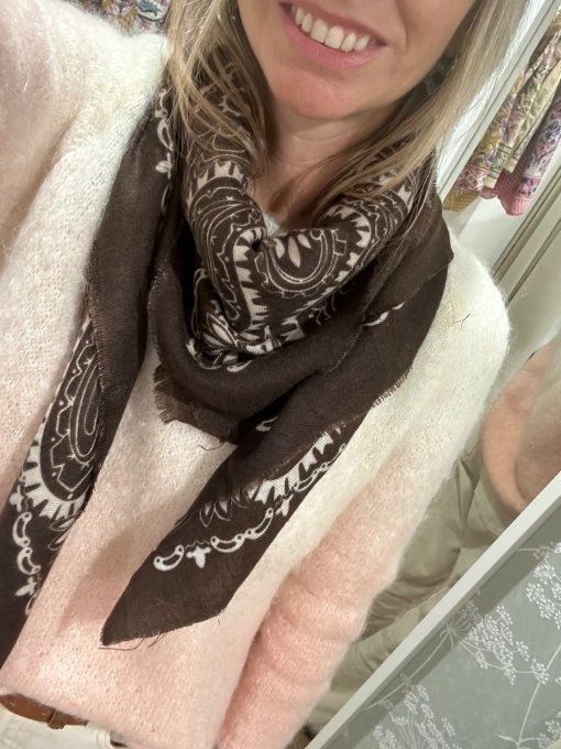 Foulard Bandana marron