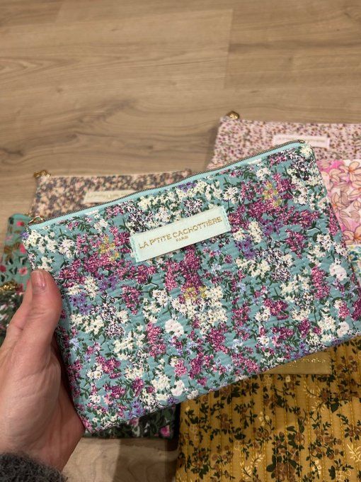 Pochette A5 coton matelassé Liberty 