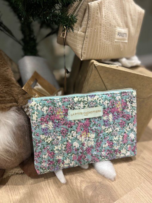 Pochette A5 coton matelassé Liberty 
