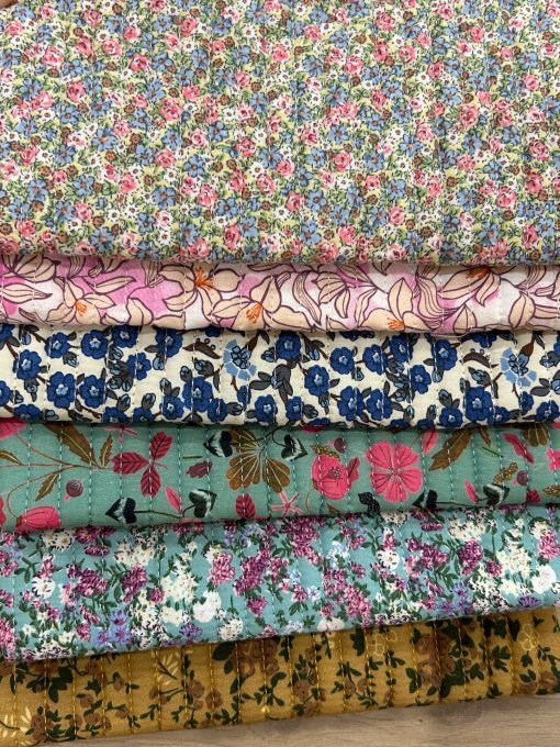 Pochette A5 coton matelassé