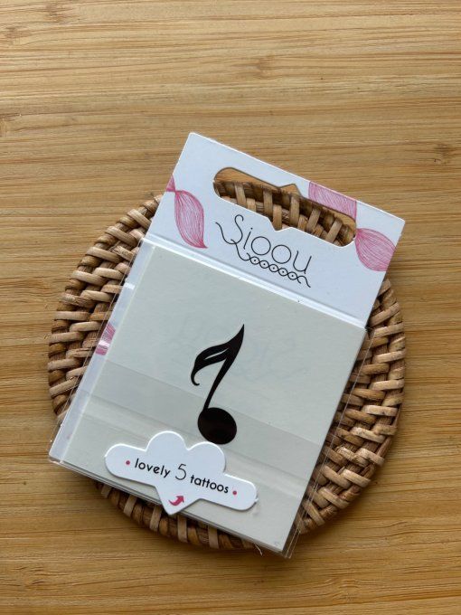 Tatouage éphémère : Note de musique 