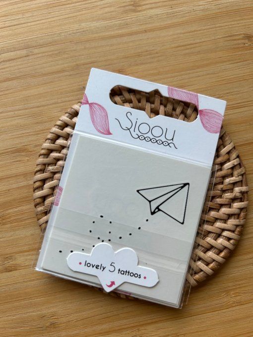 Tatouage éphémère : Avion en papier