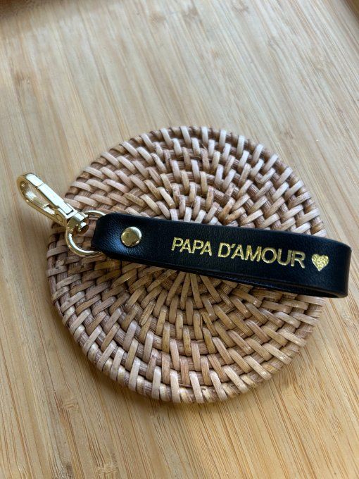 Porte-clé coeur PAPA d’amour 