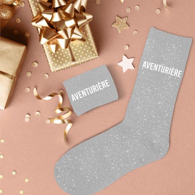 Chaussettes paillettes Aventurière