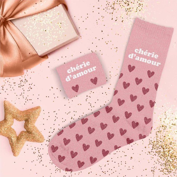Chaussettes paillettes Chérie d'amour