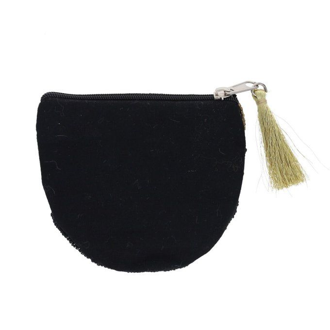 Porte monnaie perles Chat