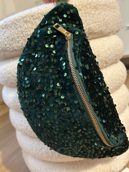 Sac banane Glitter vert