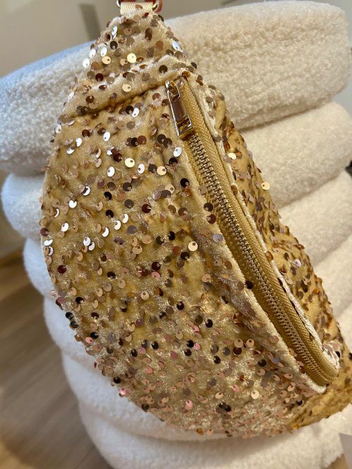 Sac banane Glitter doré