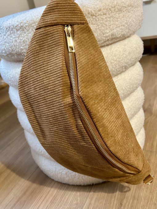 Sac banane velours HARLEM camel