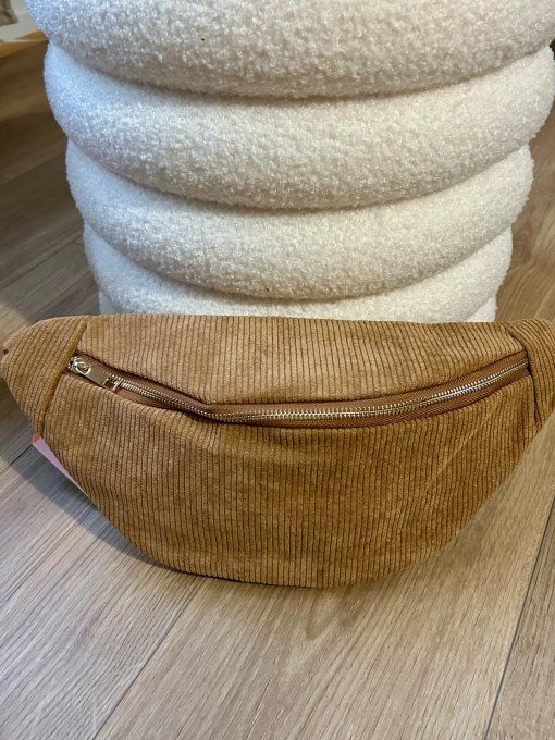 Sac banane velours HARLEM camel