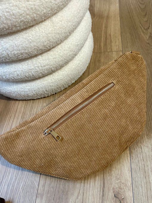 Sac banane velours HARLEM camel