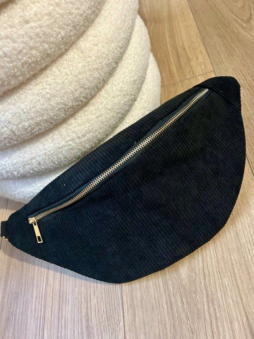Sac banane velours HARLEM Noir