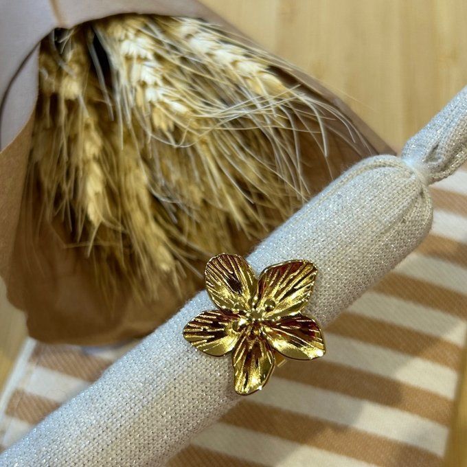 Bague dorée FLOWERS