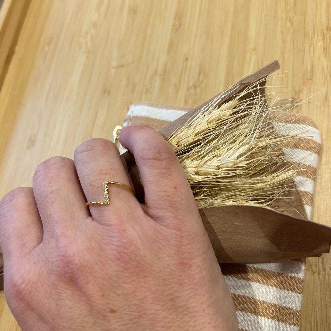 Bague dorée MILOS
