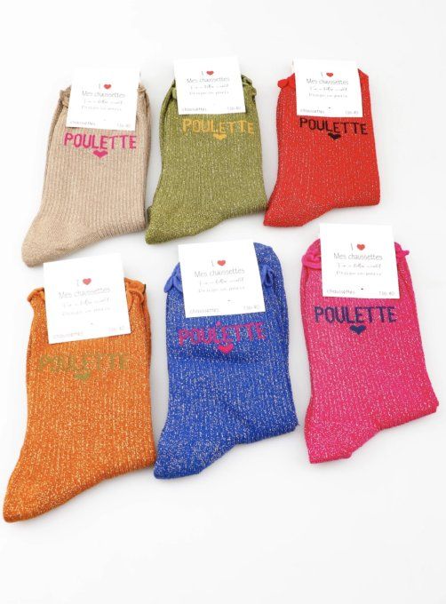 Chaussettes paillette Poulette