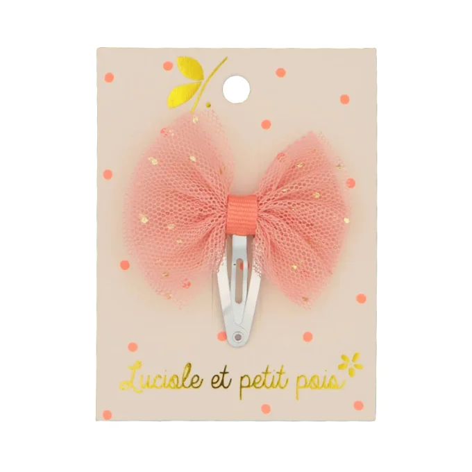 Barrette tutu pêche