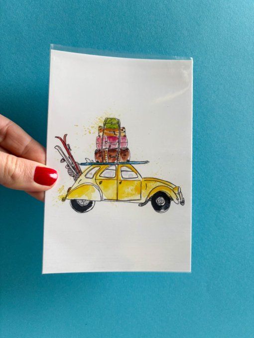 Carte postale 2cv