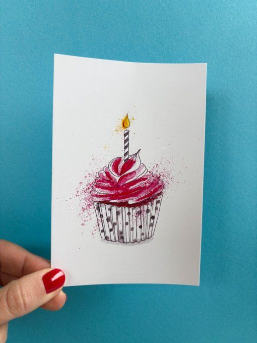 Carte postale Cupcake 