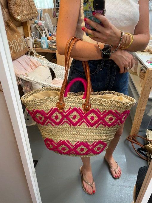 Panier RABAT rose fuchsia 
