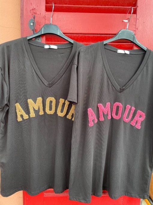 T-shirt AMOUR noir 