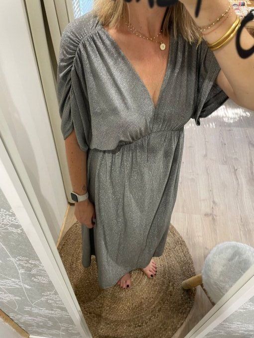 Robe GLITTER grise