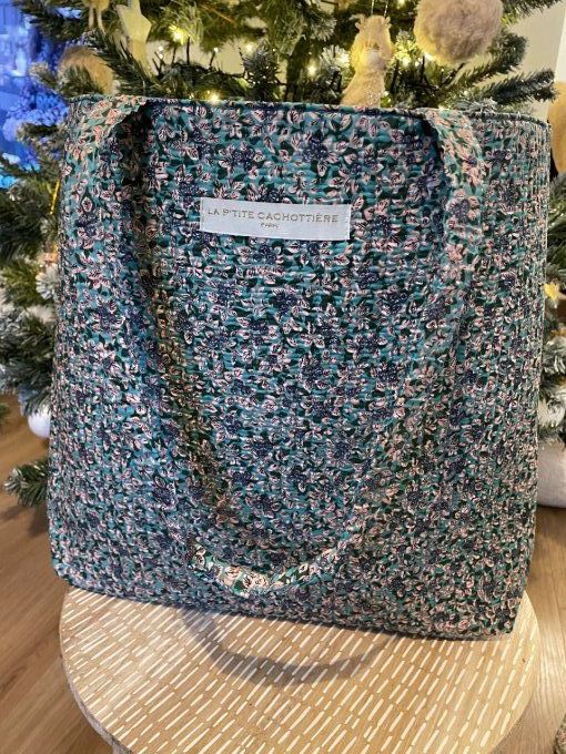 Tote bag liberty bleu