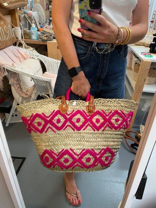 Panier RABAT rose fuchsia 