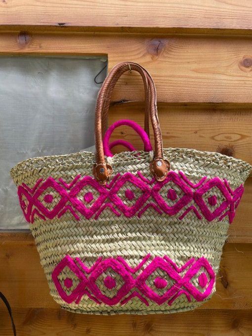 Panier RABAT rose fuchsia 