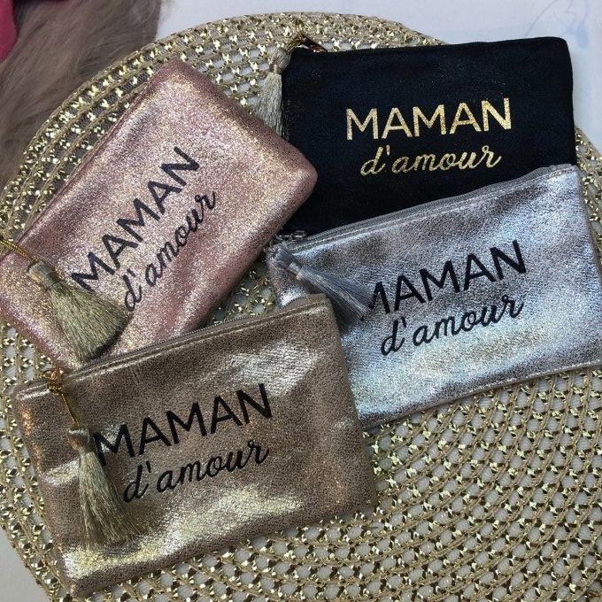 Pochette brillante "Maman d’amour »